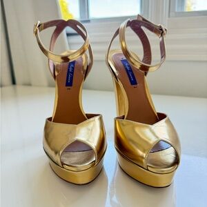 Ralph Lauren Blue Label Gold Platform Sandals